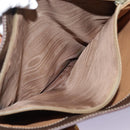 CELINE Macadam Canvas Shoulder Bag PVC Leather Brown Gold Auth 96725-21