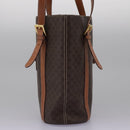 CELINE Macadam Canvas Shoulder Bag PVC Leather Brown Gold Auth 96725-4
