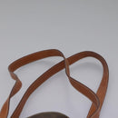 CELINE Macadam Canvas Shoulder Bag PVC Leather Brown Gold Auth 96725-8