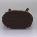 CELINE Macadam Canvas Shoulder Bag PVC Leather Brown Gold Auth 96725-9