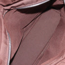 HERMES Her Line PM Tote Bag Canvas Brown Silver Auth 96726-11