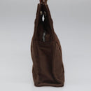 HERMES Her Line PM Tote Bag Canvas Brown Silver Auth 96726-3