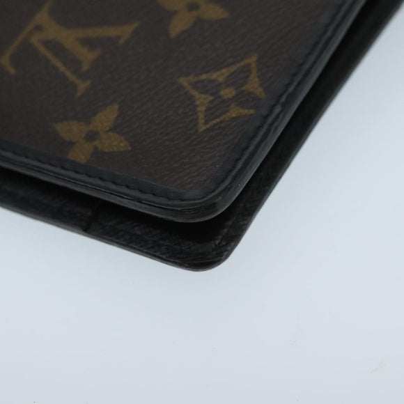 LOUIS VUITTON Monogram Macassar Agenda MM Day Planner Cover R21084 Auth 96736