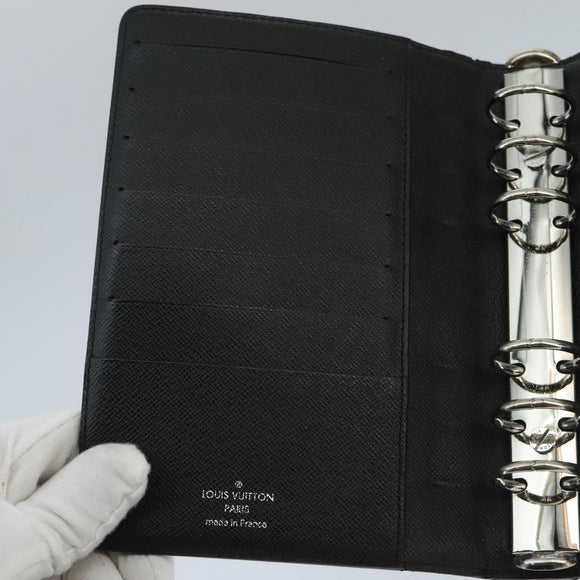 LOUIS VUITTON Monogram Macassar Agenda MM Day Planner Cover R21084 Auth 96736