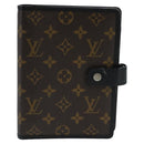 LOUIS VUITTON Monogram Macassar Agenda MM Day Planner Cover R21084 Auth 96736-13