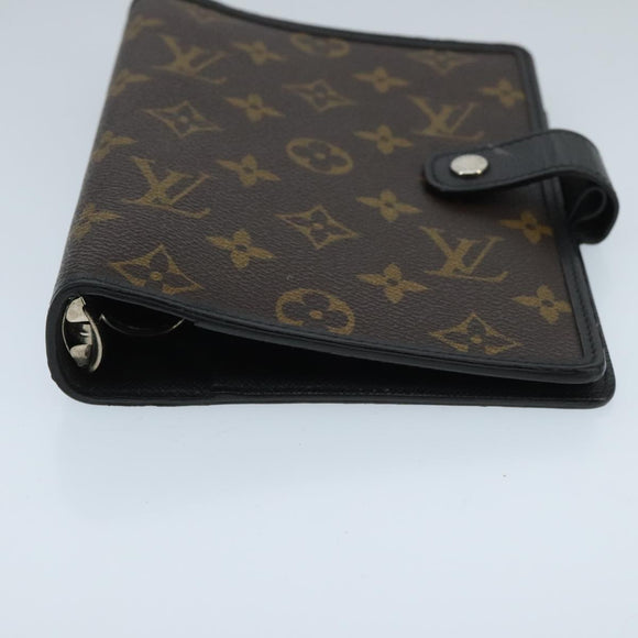 LOUIS VUITTON Monogram Macassar Agenda MM Day Planner Cover R21084 Auth 96736