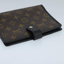 LOUIS VUITTON Monogram Macassar Agenda MM Day Planner Cover R21084 Auth 96736-5