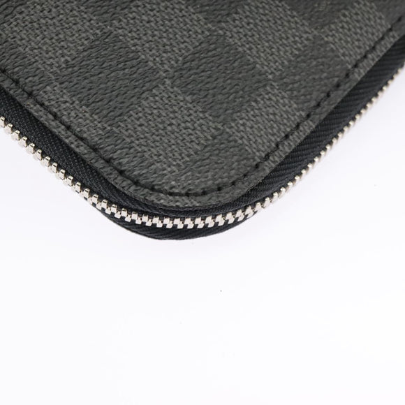 LOUIS VUITTON Damier Graphite Etui 5 Cravat Necktie Case N41136 LV Auth 96758V