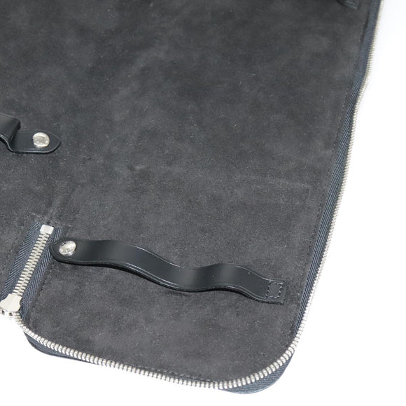 LOUIS VUITTON Damier Graphite Etui 5 Cravat Necktie Case N41136 LV Auth 96758V