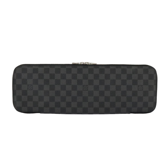 LOUIS VUITTON Damier Graphite Etui 5 Cravat Necktie Case N41136 LV Auth 96758V