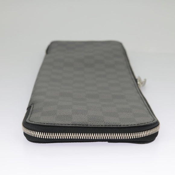 LOUIS VUITTON Damier Graphite Etui 5 Cravat Necktie Case N41136 LV Auth 96758V