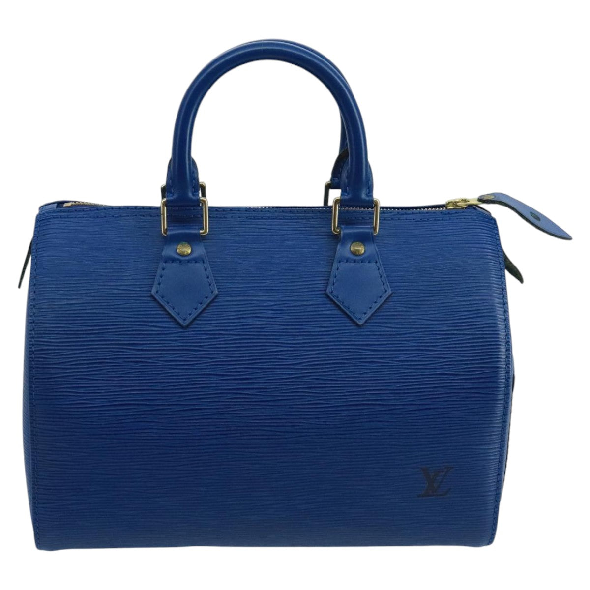 LOUIS VUITTON Epi Speedy 25 Hand Bag Toledo Blue M43015 LV Auth 96767