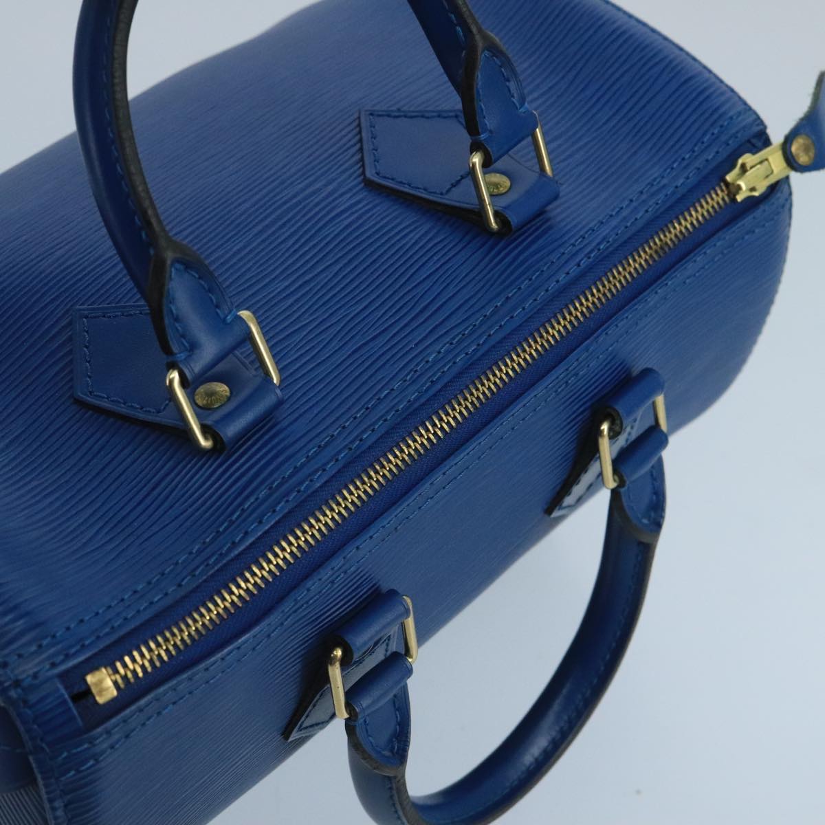 LOUIS VUITTON Epi Speedy 25 Hand Bag Toledo Blue M43015 LV Auth 96767