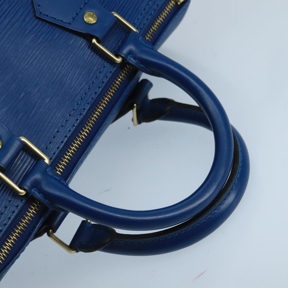 LOUIS VUITTON Epi Speedy 25 Hand Bag Toledo Blue M43015 LV Auth 96767