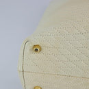 BALLY Chain Shoulder Bag Leather Beige Gold Auth 96771-15