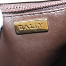 BALLY Chain Shoulder Bag Leather Beige Gold Auth 96771-17