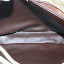 BALLY Chain Shoulder Bag Leather Beige Gold Auth 96771-11