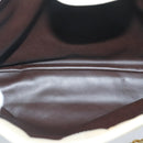 BALLY Chain Shoulder Bag Leather Beige Gold Auth 96771-20