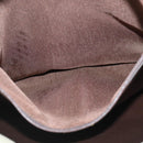 BALLY Chain Shoulder Bag Leather Beige Gold Auth 96771-12