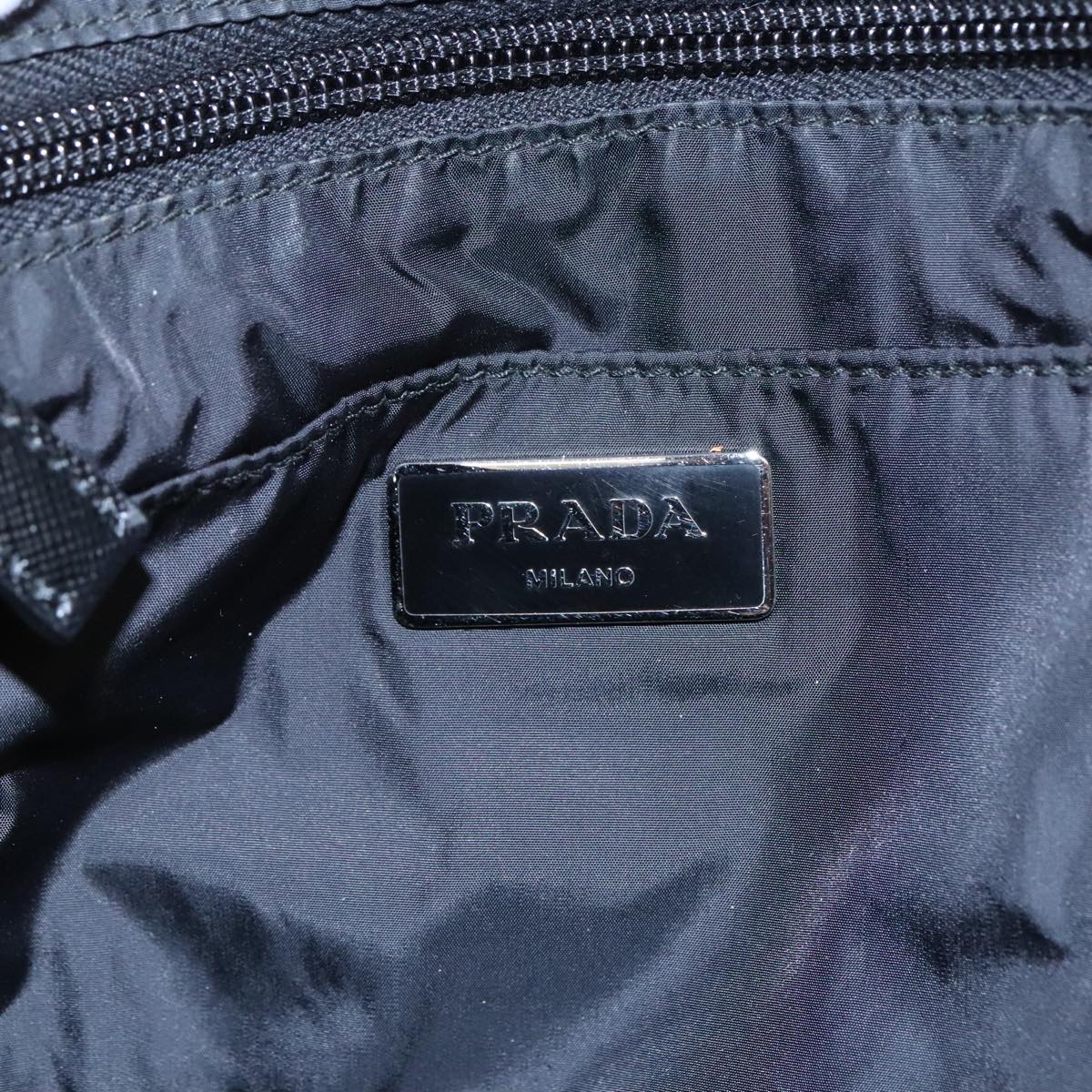 PRADA Hand Bag Nylon 2way Orange Silver Auth 96776