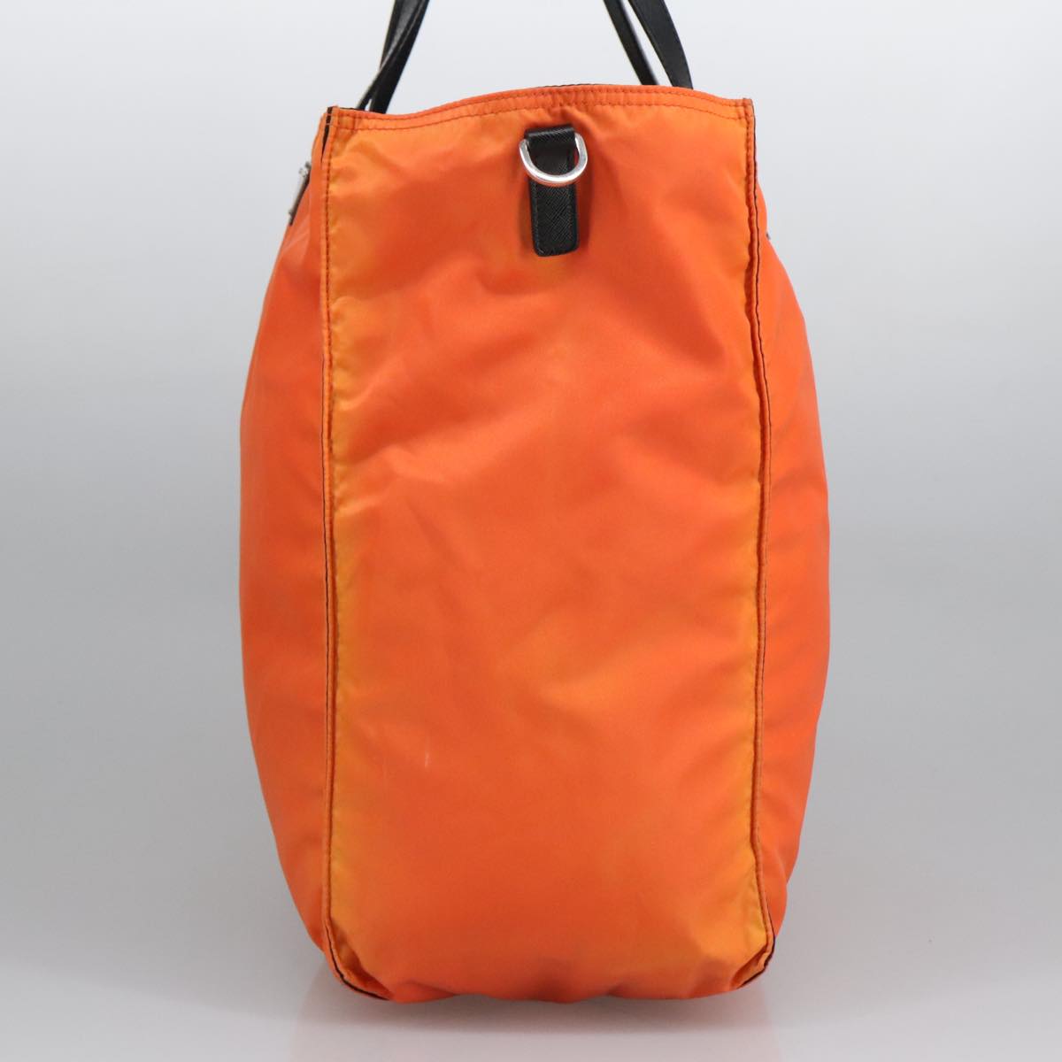 PRADA Hand Bag Nylon 2way Orange Silver Auth 96776