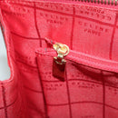 CELINE Hand Bag Patent leather Red Gold Auth 96786-21