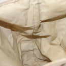 BURBERRY Nova Check Blue Label Tote Bag Nylon Beige Silver Auth 96792-18