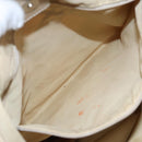 BURBERRY Nova Check Blue Label Tote Bag Nylon Beige Silver Auth 96792-12