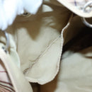 BURBERRY Nova Check Blue Label Tote Bag Nylon Beige Silver Auth 96792-20