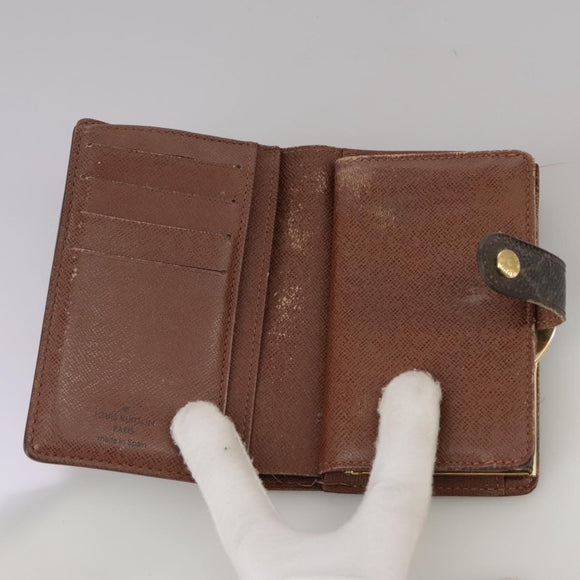 LOUIS VUITTON Monogram Porte Monnaie Billets Viennois Wallet M61663 Auth 96797