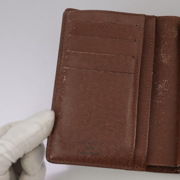 LOUIS VUITTON Monogram Porte Monnaie Billets Viennois Wallet M61663 Auth 96797