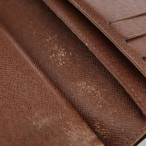 LOUIS VUITTON Monogram Porte Monnaie Billets Viennois Wallet M61663 Auth 96797