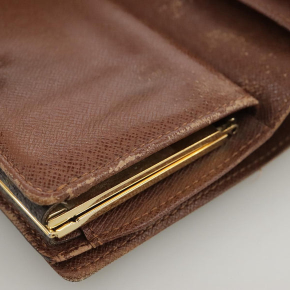 LOUIS VUITTON Monogram Porte Monnaie Billets Viennois Wallet M61663 Auth 96797