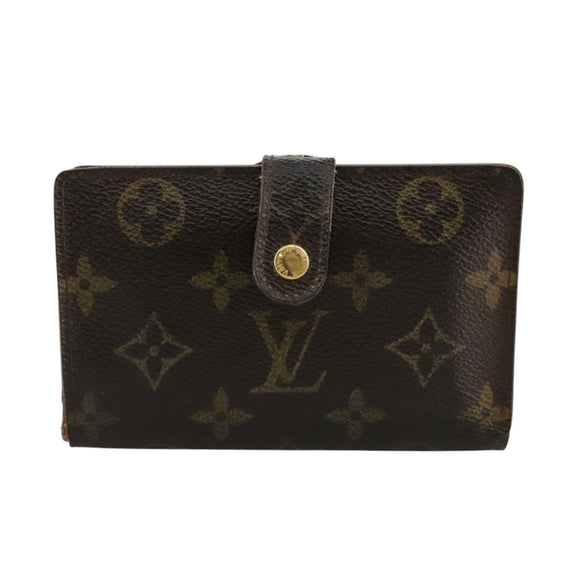 LOUIS VUITTON Monogram Porte Monnaie Billets Viennois Wallet M61663 Auth 96797