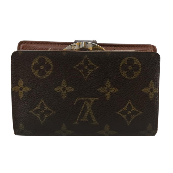 LOUIS VUITTON Monogram Porte Monnaie Billets Viennois Wallet M61663 Auth 96797