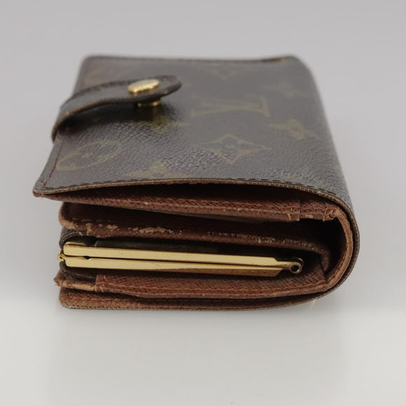 LOUIS VUITTON Monogram Porte Monnaie Billets Viennois Wallet M61663 Auth 96797