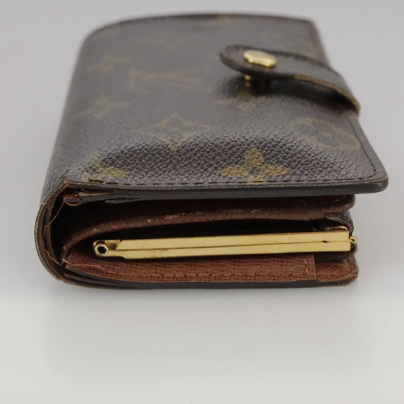 LOUIS VUITTON Monogram Porte Monnaie Billets Viennois Wallet M61663 Auth 96797