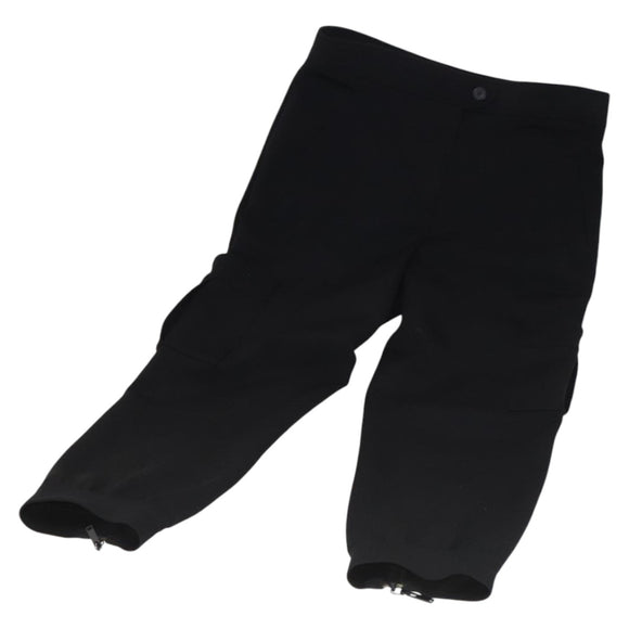 LOUIS VUITTON Monogram Detail Cargo Pants Nylon Polyurethane 42 Black Auth 96800