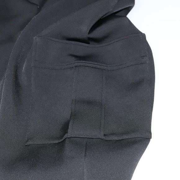 LOUIS VUITTON Monogram Detail Cargo Pants Nylon Polyurethane 42 Black Auth 96800