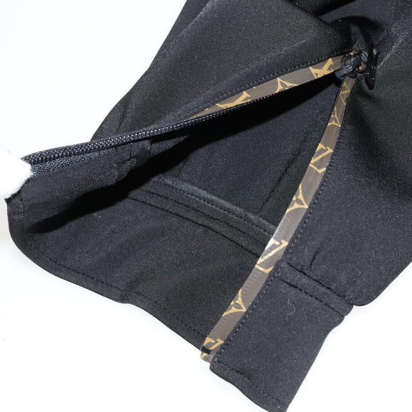 LOUIS VUITTON Monogram Detail Cargo Pants Nylon Polyurethane 42 Black Auth 96800