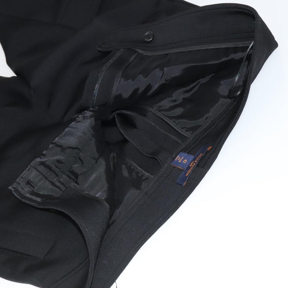 LOUIS VUITTON Monogram Detail Cargo Pants Nylon Polyurethane 42 Schwarz Original 96800