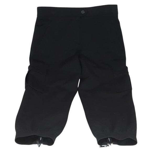 LOUIS VUITTON Monogram Detail Cargo Pants Nylon Polyurethane 42 Black Auth 96800