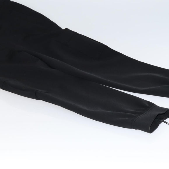 LOUIS VUITTON Monogram Detail Cargo Pants Nylon Polyurethane 42 Black Auth 96800