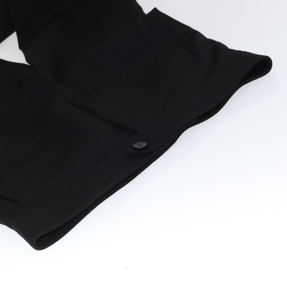 LOUIS VUITTON Monogram Detail Cargo Pants Nylon Polyurethane 42 Black Auth 96800