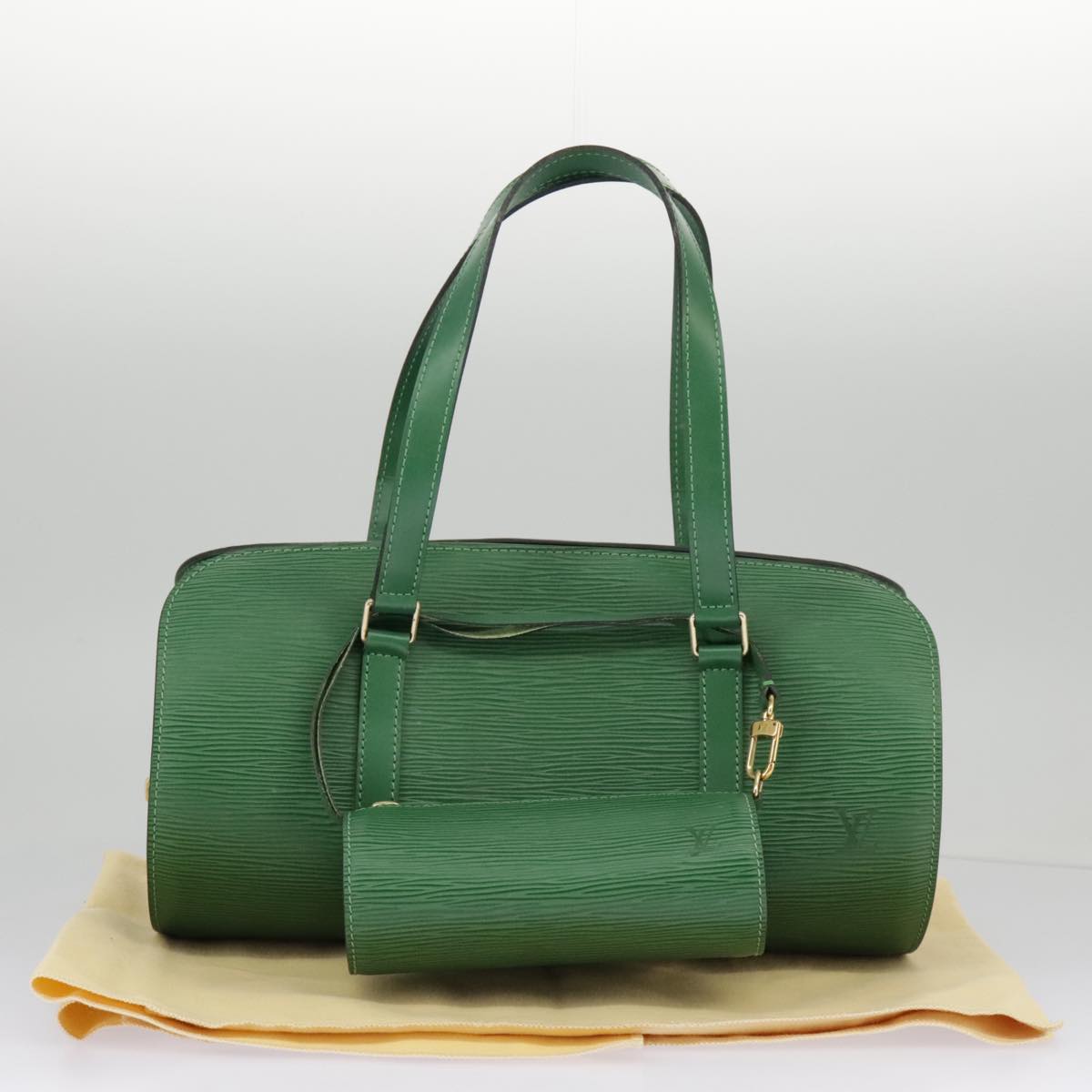 LOUIS VUITTON Epi Soufflot Hand Bag Green M52224 LV Auth 96805