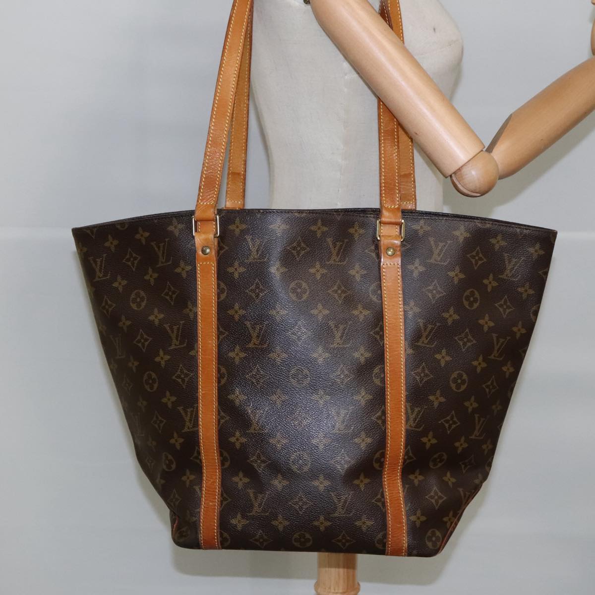 LOUIS VUITTON Monogram Sac Shopping Tote Bag M51108 LV Auth 96812