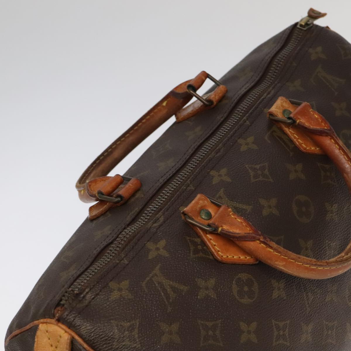 LOUIS VUITTON Monogram Speedy 35 Hand Bag M41524 LV Auth 96828