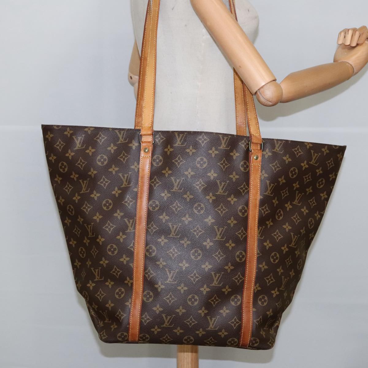 LOUIS VUITTON Monogram Sac Shopping GM Tote Bag M51110 LV Auth 96830