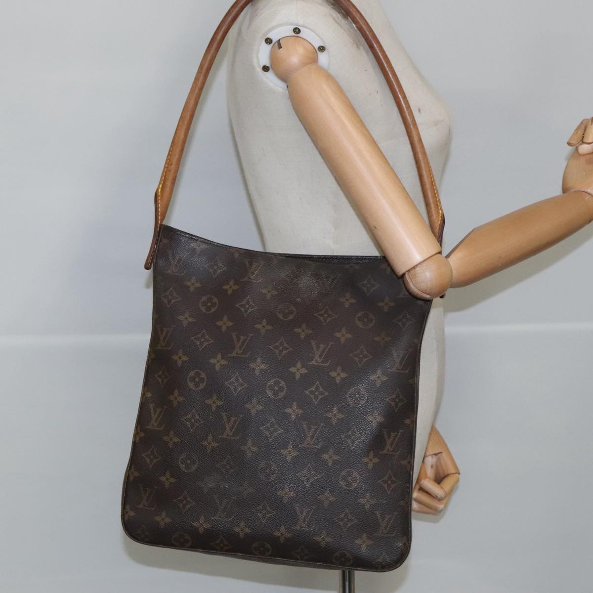 LOUIS VUITTON Monogram Looping GM Shoulder Bag M51145 LV Auth 96834