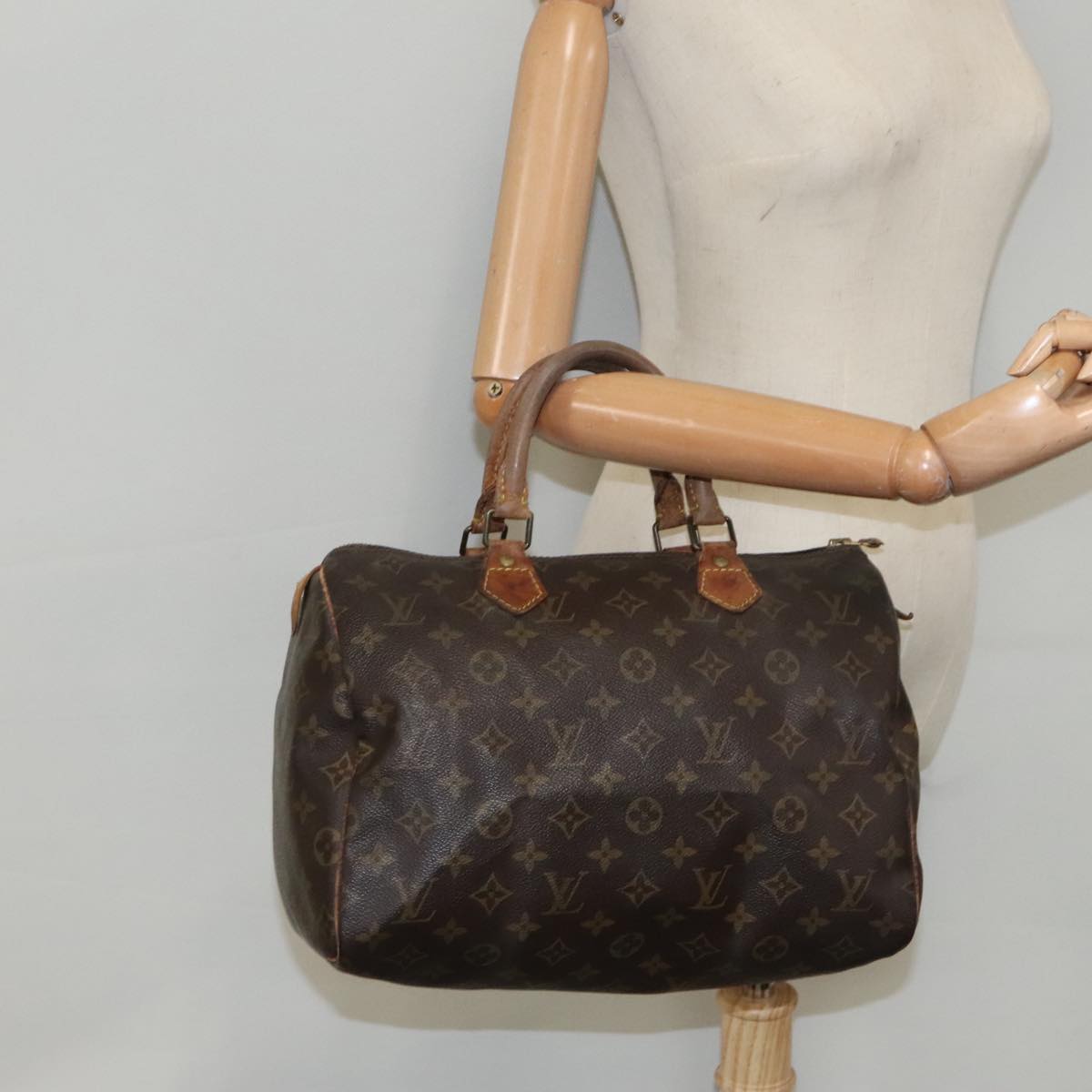 LOUIS VUITTON Monogram Speedy 30 Hand Bag M41526 LV Auth 96841